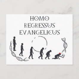 Homo Regressus Evangelicus – Lustige Anti-MAGA-Kar Postkarte