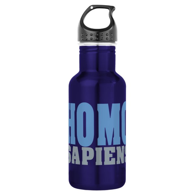 HOMO SAPIENS EDELSTAHLFLASCHE (Vorderseite)