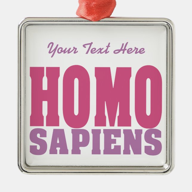 HOMO SAPIENS-Zollschmuck Silbernes Ornament (Vorne)