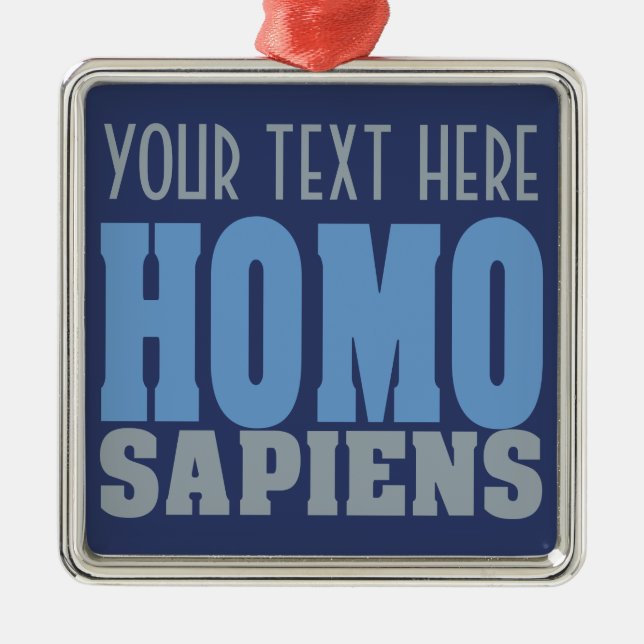 HOMO SAPIENS-Zollschmuck Silbernes Ornament (Vorne)