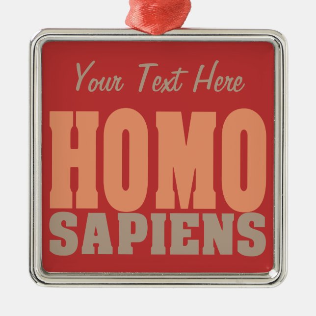 HOMO SAPIENS-Zollschmuck Silbernes Ornament (Vorne)