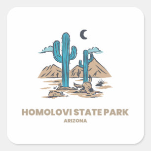 Homolovi Staat Park - Arizona Quadratischer Aufkleber