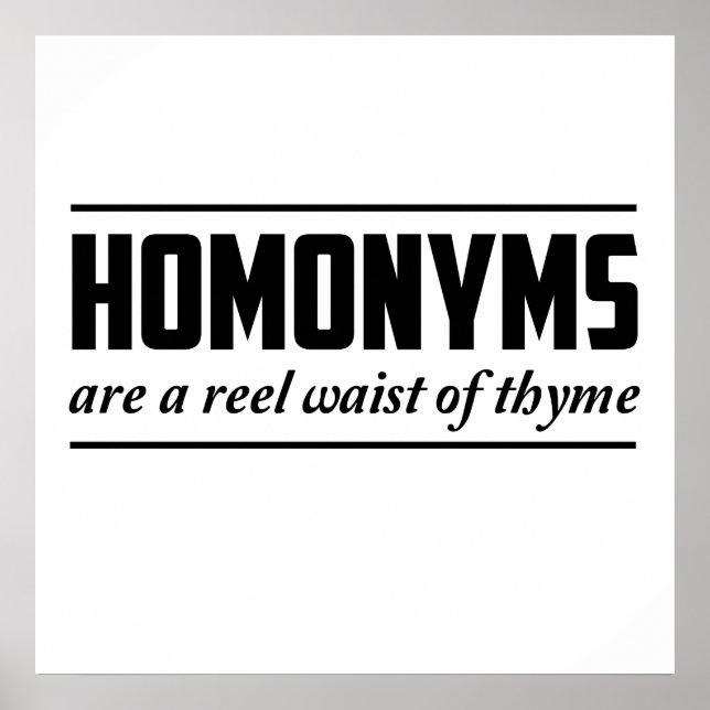 Homonyme Poster (Vorne)