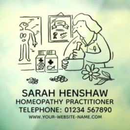 Homöopathische Homöopathie Fensteraufkleber