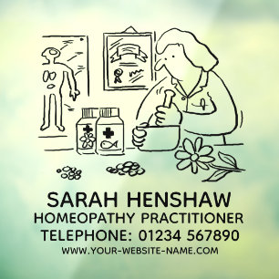 Homöopathische Homöopathie Fensteraufkleber
