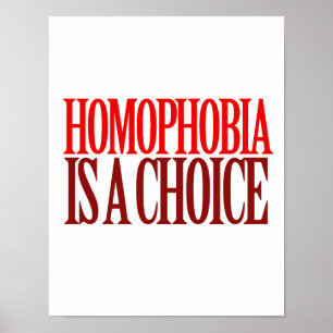 HOMOPHOBIA IST EINE WAHL POSTER