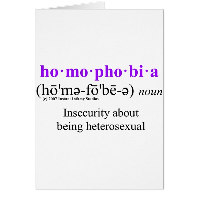 Homophobie (Vorne)