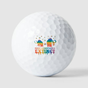 Homophobie aussterben - Rainbow Elephant LGBTQ Golfball