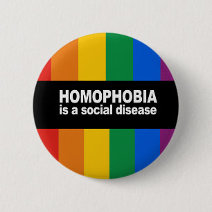 Homophobie ist ein Sozialkrankheit Autoaufkleber Button