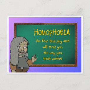 Homophobie-Postkarte Postkarte