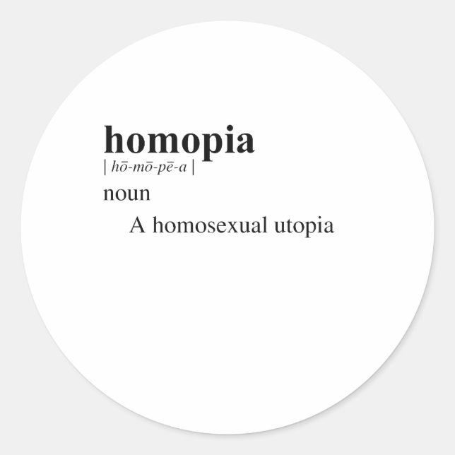 HOMOPIE RUNDER AUFKLEBER (Vorderseite)