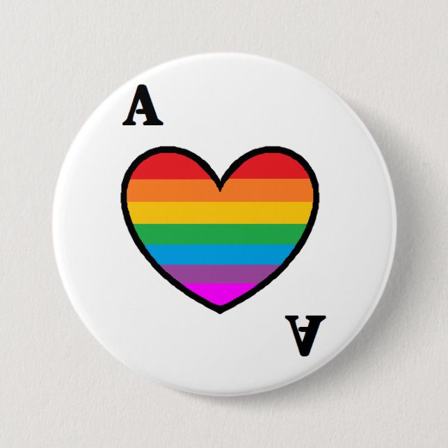 homoromantic asexualer As-Knopf Button (Vorderseite)