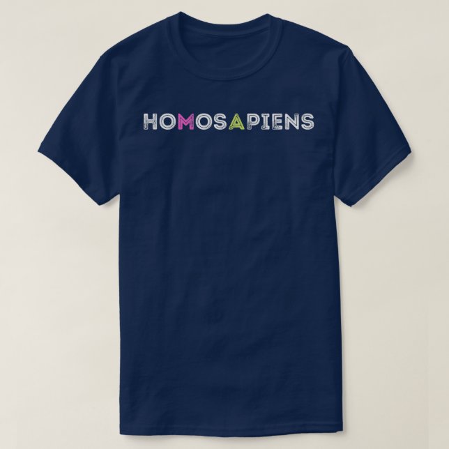 Homosapiens Text Design T-Shirt (Design vorne)