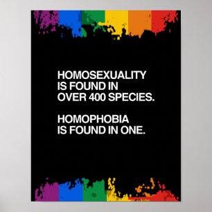 HOMOSEXUALITÄT FINDET SICH IN 400 ARTEN POSTER
