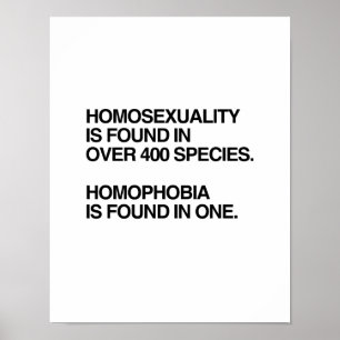 HOMOSEXUALITÄT WIRD IN 400 SPEZIES GEFUNDEN POSTER