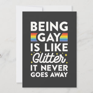 Homosexuell zu sein ist wie Glitzer, geht nie weg Ankündigung