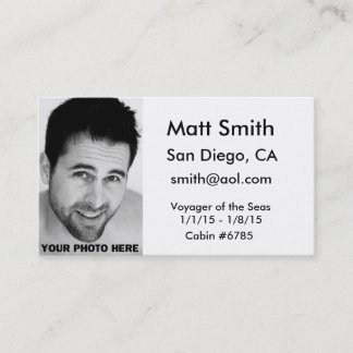 Homosexuelle Kreuzfahrt-Karte Visitenkarte