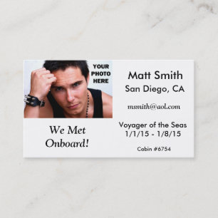 Homosexuelle Kreuzfahrt-Karte Visitenkarte