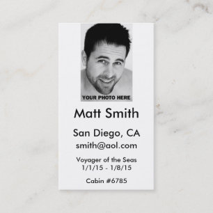Homosexuelle Kreuzfahrt-Karte Visitenkarte