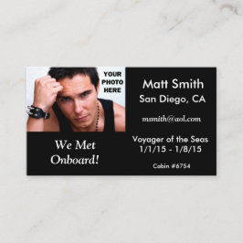 Homosexuelle Kreuzfahrt-Karte Visitenkarte