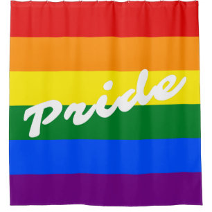 Homosexuelle lesbische bunte Regenbogen-Flagge des Duschvorhang