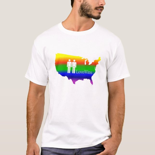 Homosexuelle Liebe-Gewinne! T-Shirt (Vorderseite)