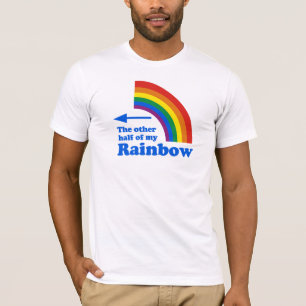 Homosexuelle links schlichtes des Spaßregenbogens T-Shirt