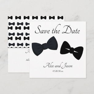 Homosexuelle Moderne Schwarz-weiße Save the Date H