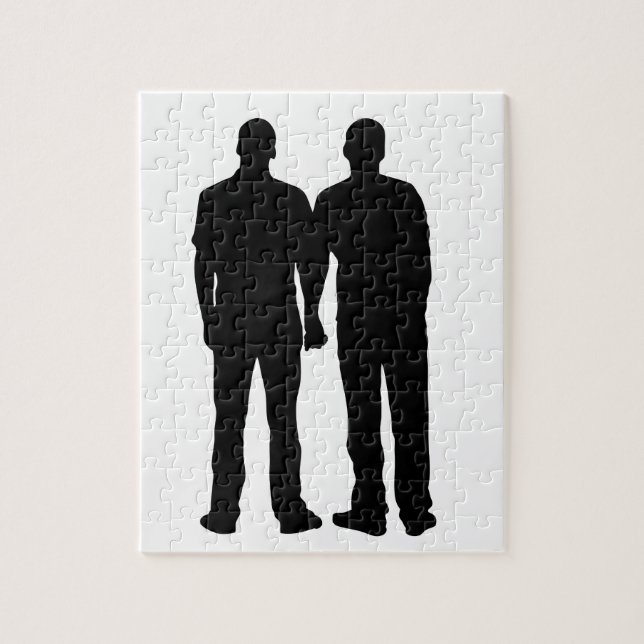 Homosexuelle Paar-Silhouette Puzzle (Vertikal)