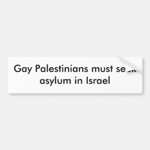 Homosexuelle Palästinenser müssen Asyl in Israel Autoaufkleber
