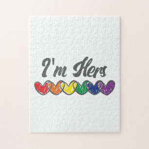 Homosexuelle passen auf LGBT Im Hers Gay Pride Puzzle