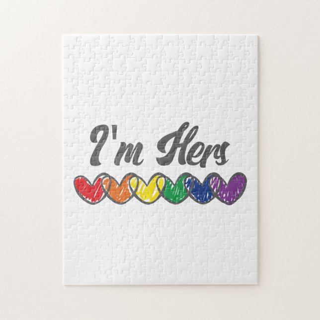 Homosexuelle passen auf LGBT Im Hers Gay Pride Puzzle (Vertikal)