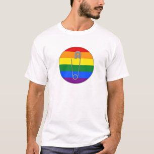 Homosexuelle Recht-Sicherheits-Button T-Shirt
