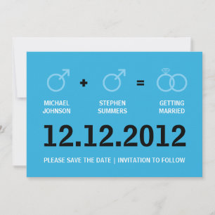 Homosexuelle Save the Date männliche Version