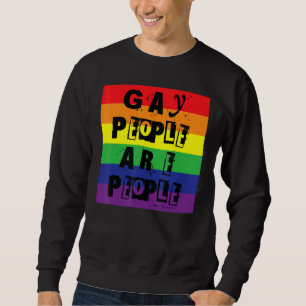 Homosexuelle sind Menschen Gay Pride Rainbow Word  Sweatshirt