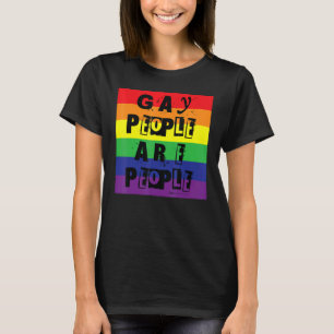 Homosexuelle sind Menschen Gay Pride Rainbow Word T-Shirt