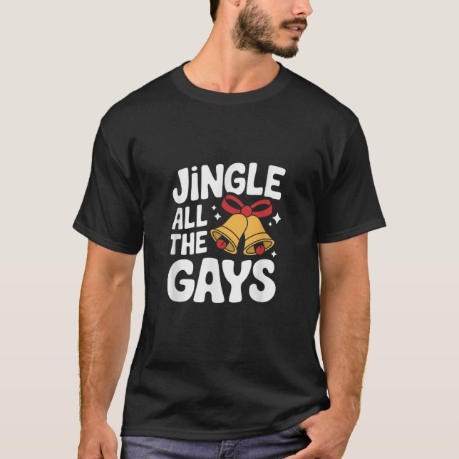 Homosexuelle Weihnachten Funny Gay LGBT Xmas T-Shirt (Vorderseite)