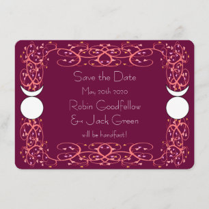 Homosexuelle Wiccan Wedding Rot-Save the Date Save The Date