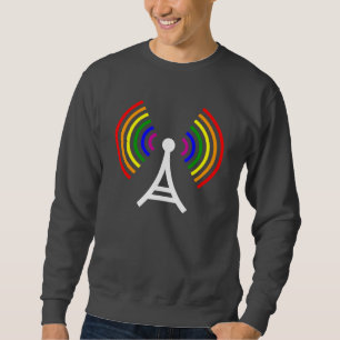 Homosexuelle WiFi-Regenbogen-Signal-Antenne Sweatshirt