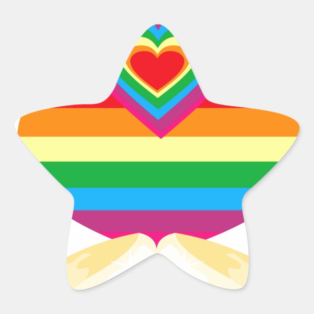 Homosexuellenehe Stern-Aufkleber (Vorderseite)
