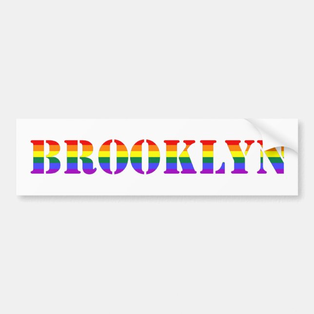 Homosexueller Brooklyn-Autoaufkleber Autoaufkleber (Vorne)