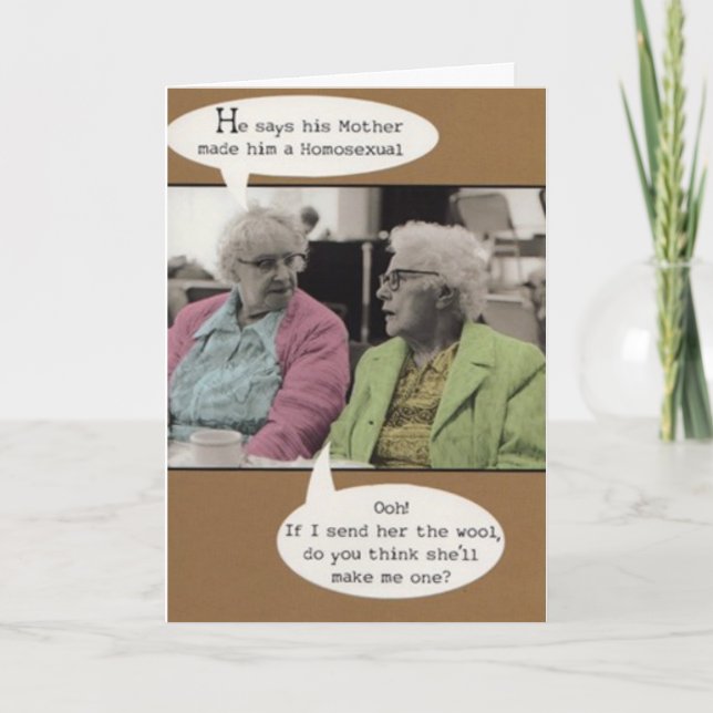 HOMOSEXUELLER GEBURTSTAG KARTE (Vorderseite)