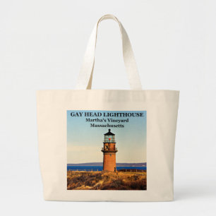 Homosexueller Hauptleuchtturm, Martha's Vineyard Jumbo Stoffbeutel