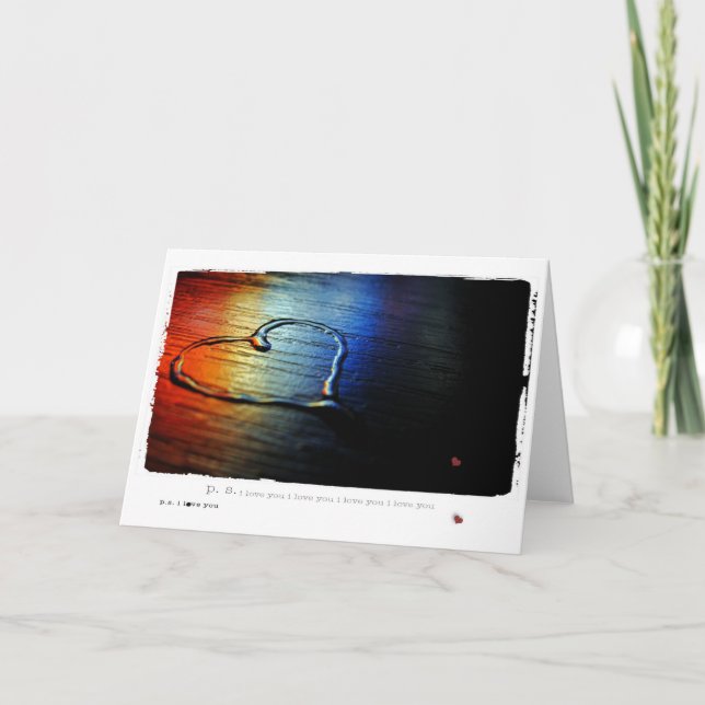 Homosexueller Liebe-Regenbogen Feiertagskarte (Vorderseite)