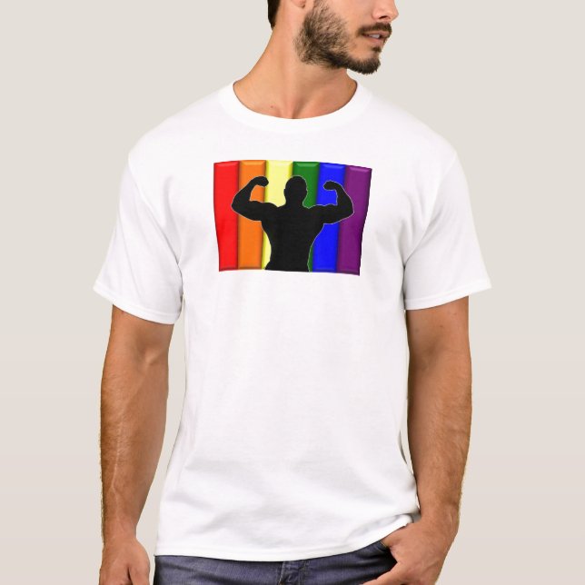 Homosexueller Muskel-Stolz T-Shirt (Vorderseite)
