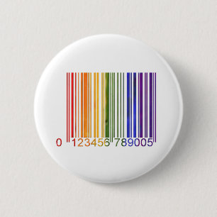 Homosexueller Regenbogen-Barcode 2 Button