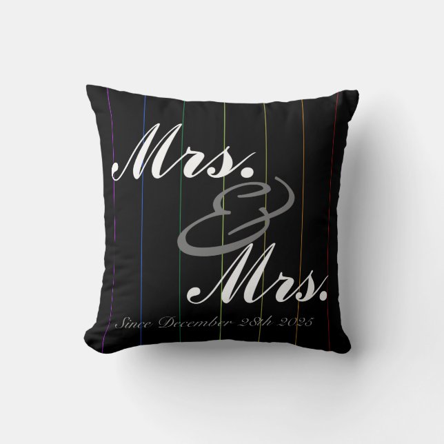 Homosexueller Regenbogen-Pinstriped Kissen (Vorderseite)