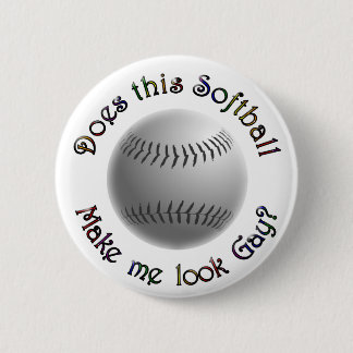 Homosexueller Softball Button