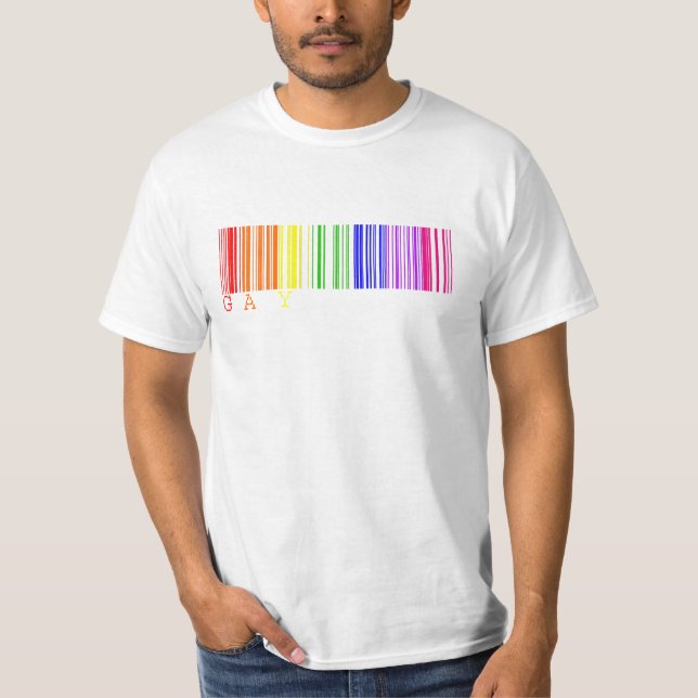 Homosexuelles Barcode-Shirt T-Shirt (Vorderseite)