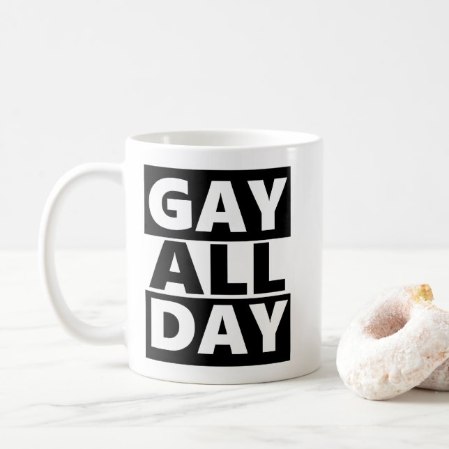 Homosexuelles den ganzen Tag Tasse (Mit Donut)